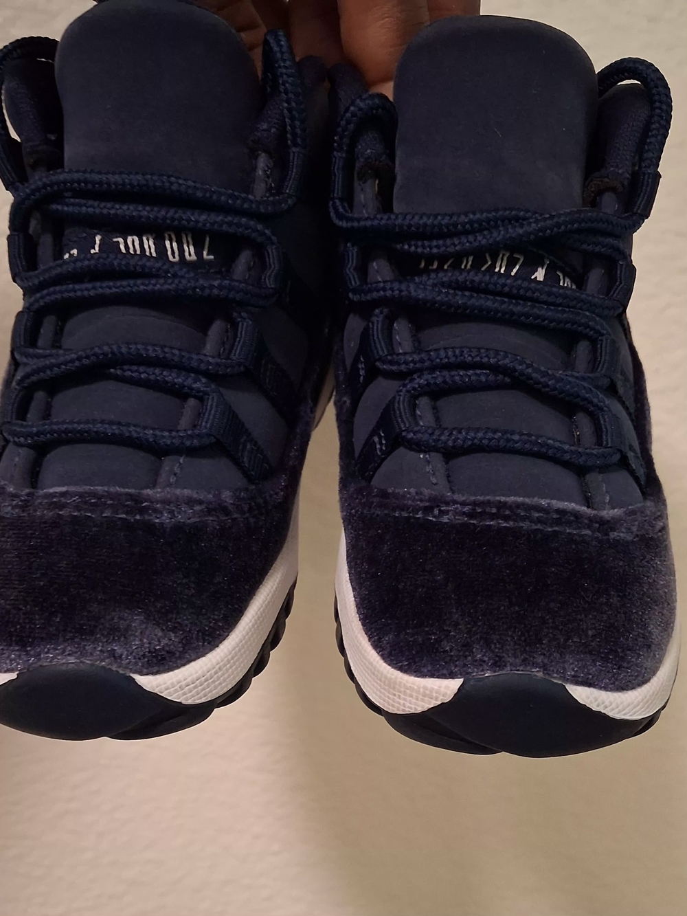 Jordan Retro Kids Navy Velvet Athletic Sneakers